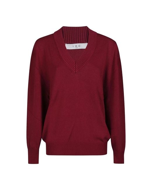 IRO Red V-Neck Knitwear