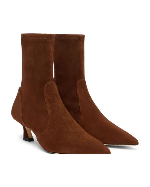 Stuart Weitzman Brown Heeled Boots