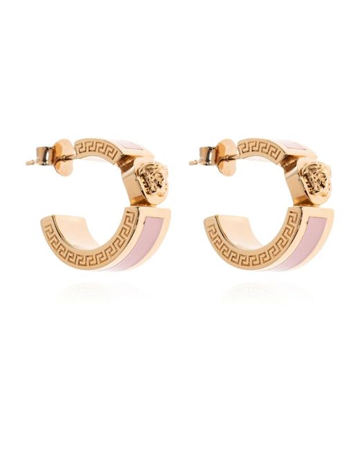 Earrings Versace de color Metallic