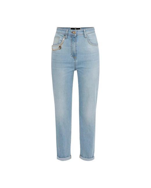 Jeans in denim classici per l'uso quotidiano di Elisabetta Franchi in Blue