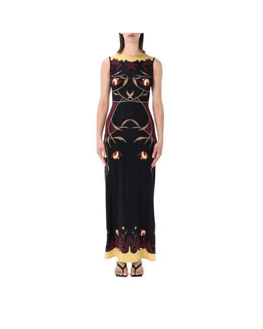 MARINE SERRE Black Maxi Dresses