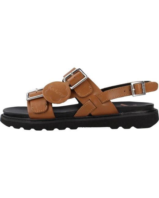 Kickers Brown Schnalle flache sandalen