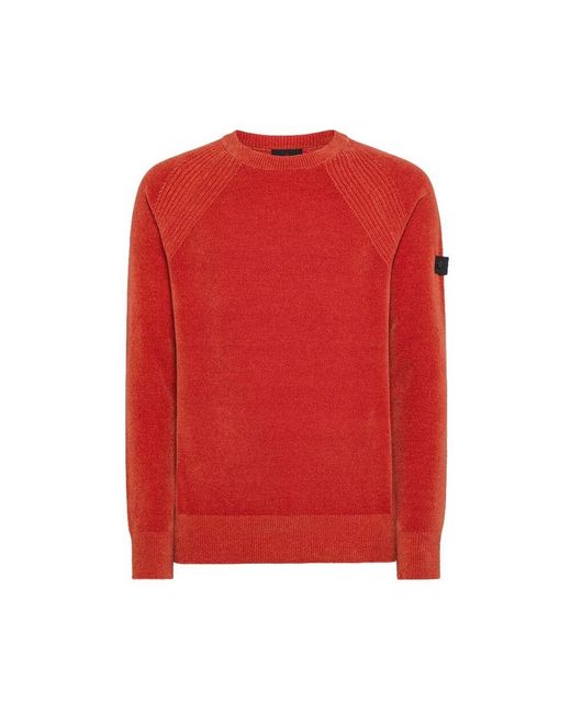 Peuterey Weicher strickpullover mit trilogy-logo in Red für Herren