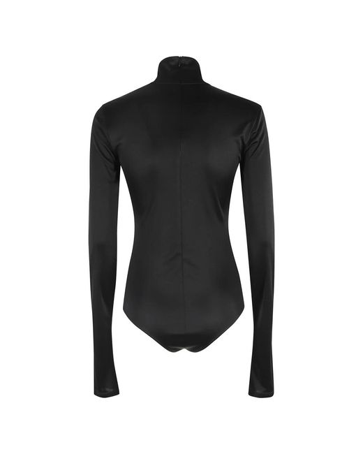 ANDAMANE Tops ,Zwart ,Zwarte Hoge Kraag Bodysuit Ziggy in het Black