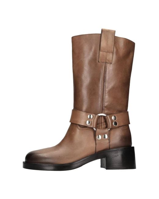 Strategia Brown Heeled Boots
