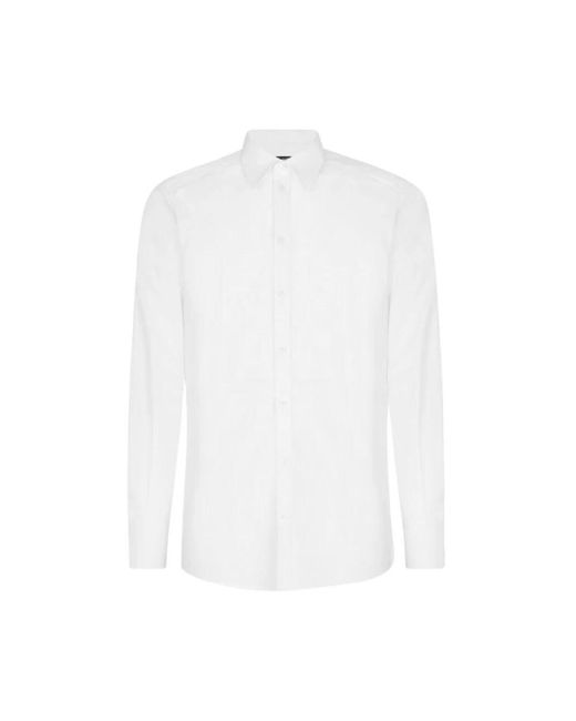 Dolce & Gabbana Maßgeschneidertes Hemd mit künstlerischem Erbe in White für Herren