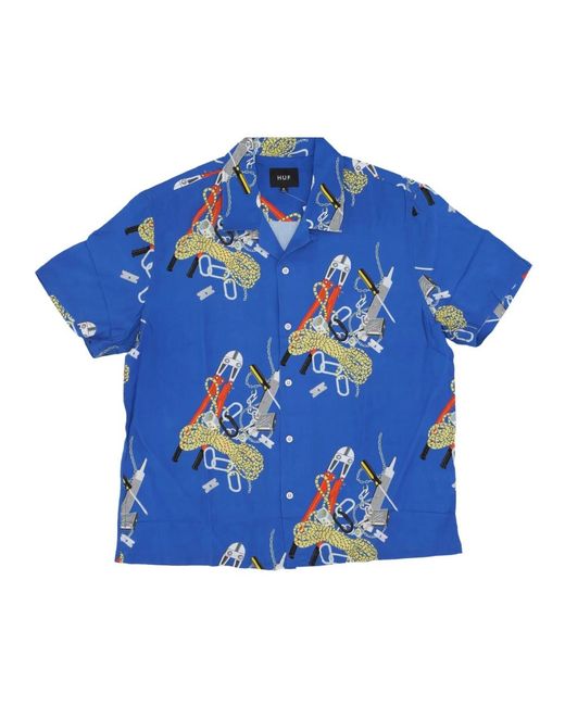 Huf Blue Short Sleeve Shirts for men