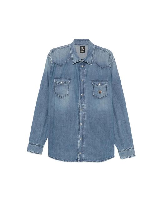 Denim Shirts HTC de hombre de color Blue