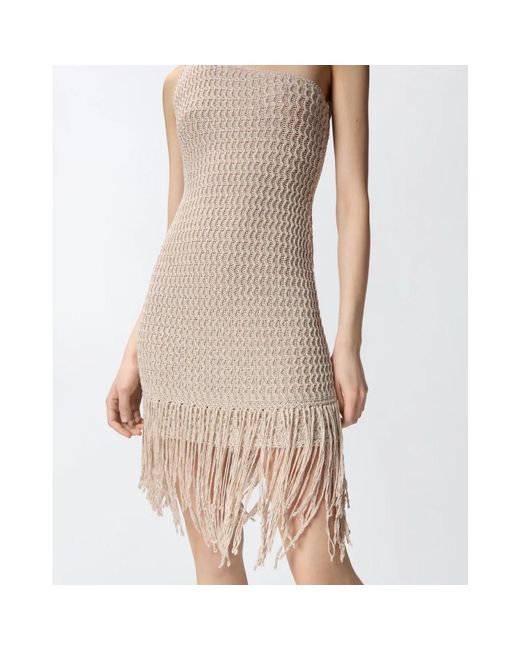 Pinko Natural Knitted Dresses