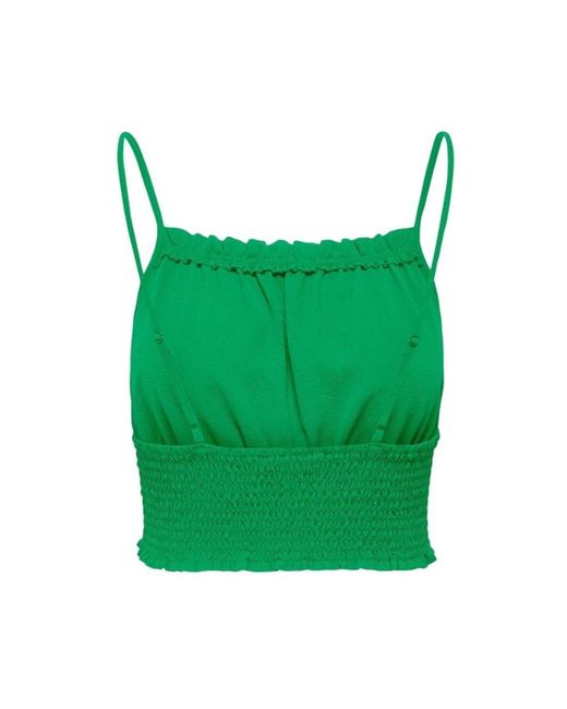 ONLY Tops ,Groen ,U-Neck Mouwloze Top in het Green