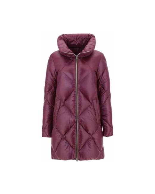 Herno Lichtgewicht Diamond Quilted Jack in het Purple