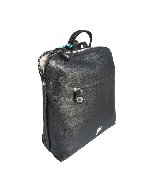 Gabs Black Schwarzer Leder-Rucksack Brigitte