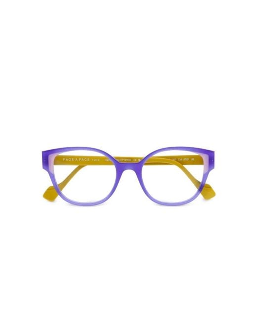 Face A Face Blue Glasses