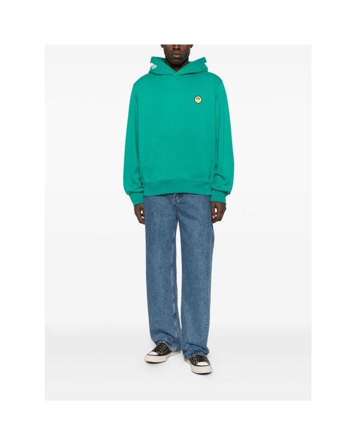 Barrow Hoodies & Sweatvesten ,Groen ,Katoen Groene Hoodie Met Logoprint in het Green voor heren