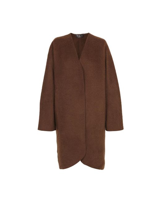 Cortana Brown Single-Breasted Coats