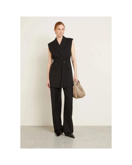 Sportmax Black Wide Trousers