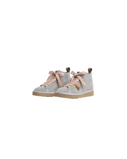 Pànchic Gray Lace-Up Boots