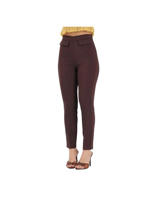 Elisabetta Franchi Red Slim-Fit Trousers