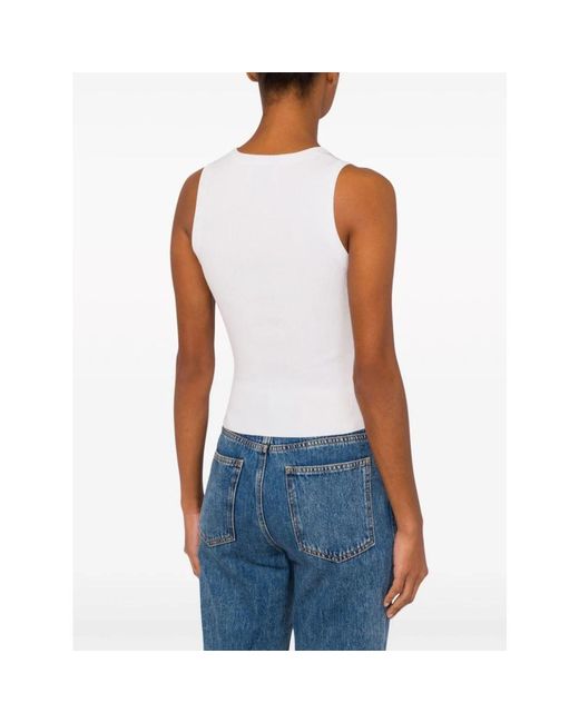 Moschino White Sleeveless Tops
