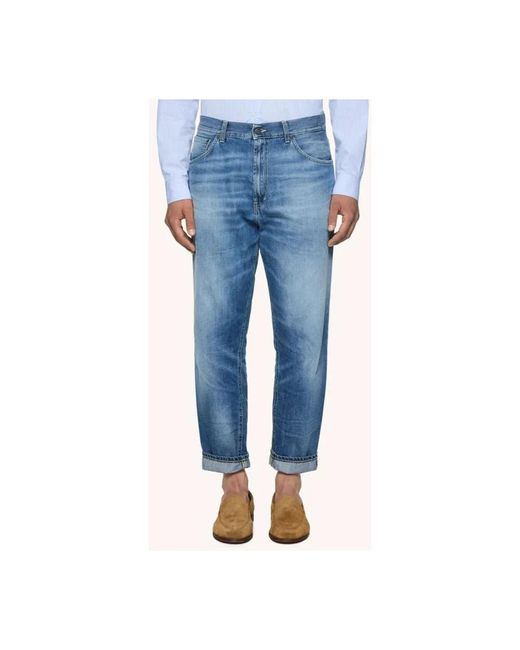 Dondup Blue Straight Jeans for men