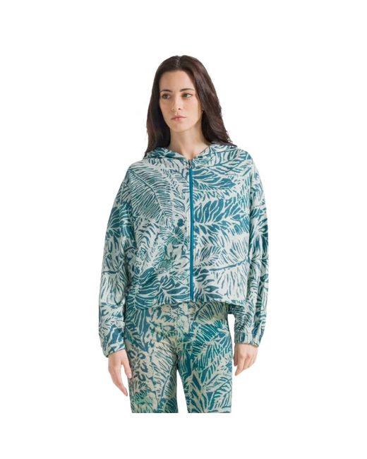 Deha Hoodies & Sweatvesten ,Blauw ,Katoen Blauwe Biologische Katoenen Trui in het Blue