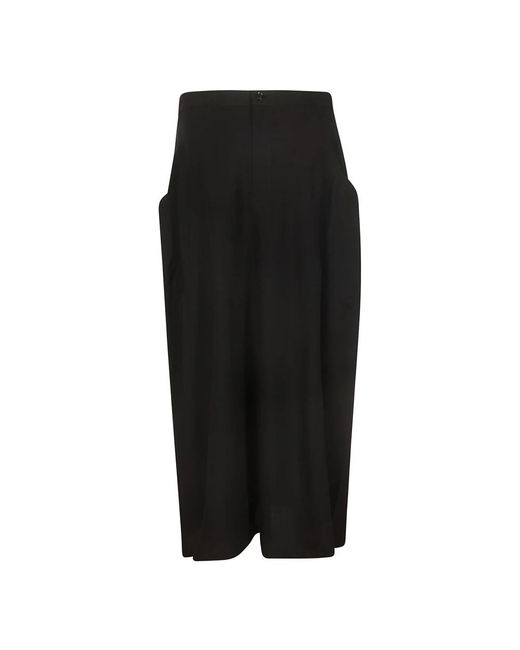 Yohji Yamamoto Black Midi Skirts