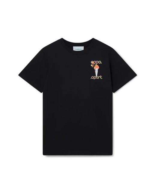 Casablanca La flamme du sport t-shirt in Black für Herren