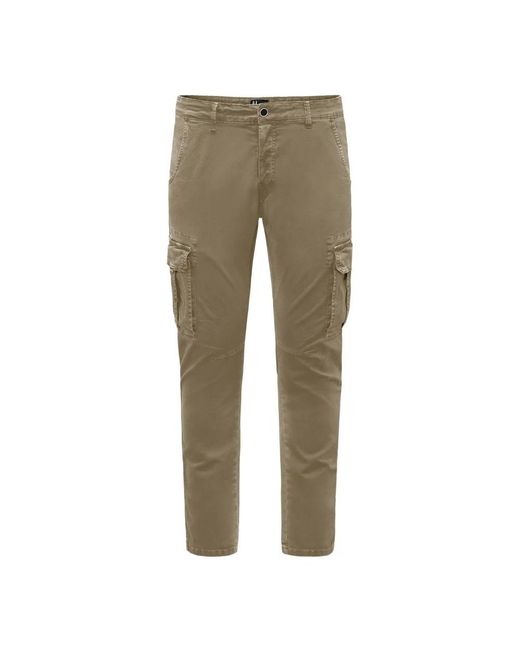 Bomboogie Broeken ,Groen ,Katoen Slim Fit Cargo Broek in het Green voor heren
