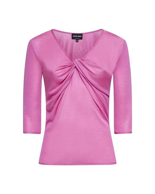 Giorgio Armani Pink Blouses