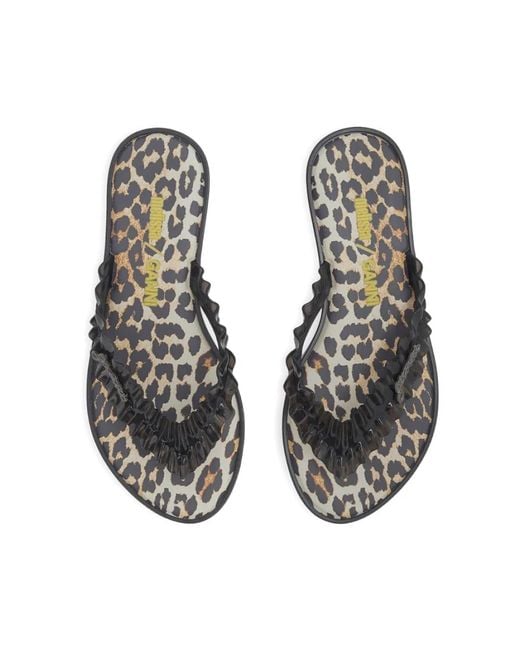 Ganni Black Flip-Flops & Slides