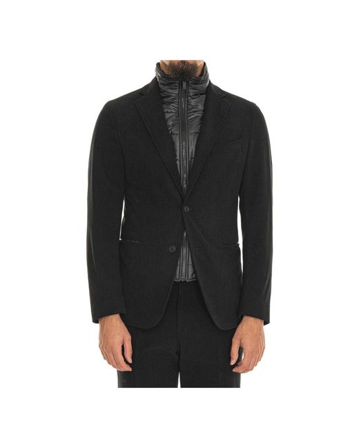 HUGO Jassen ,Zwart ,Polyester Fluwelen Jas Met Afneembare Bib in het Black voor heren