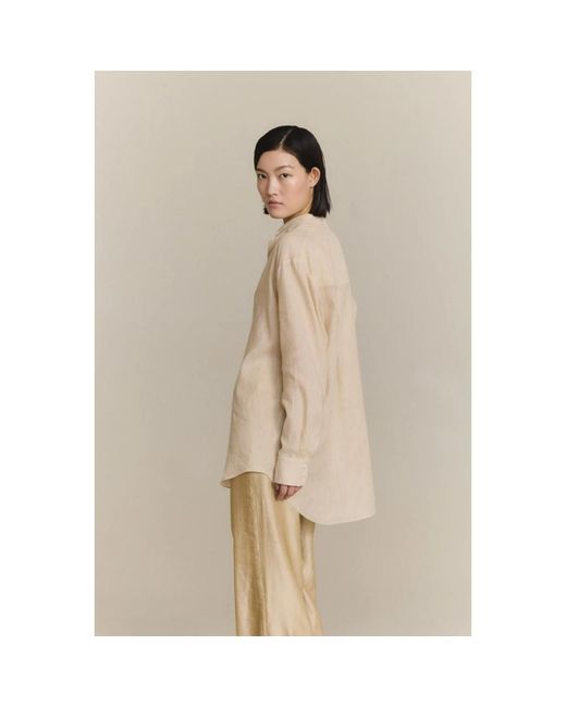 Cortana Overhemden ,Katoen Oversized Shirt in het Natural