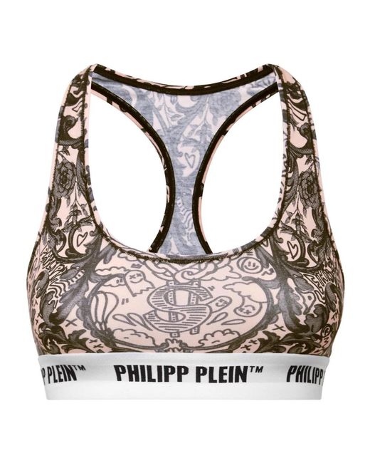 Philipp Plein Ondergoed ,Roze ,Katoen New Baroque Bra in het Brown