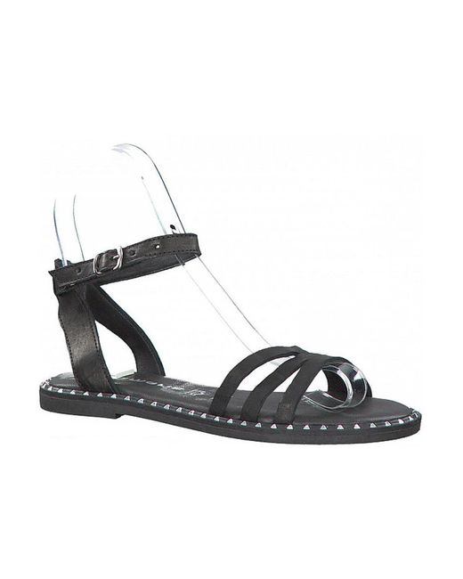 Tamaris Black Low Heel Sandalen
