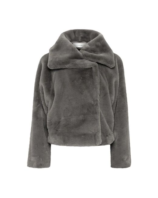 Faux Fur & Shearling Jackets di Inwear in Gray