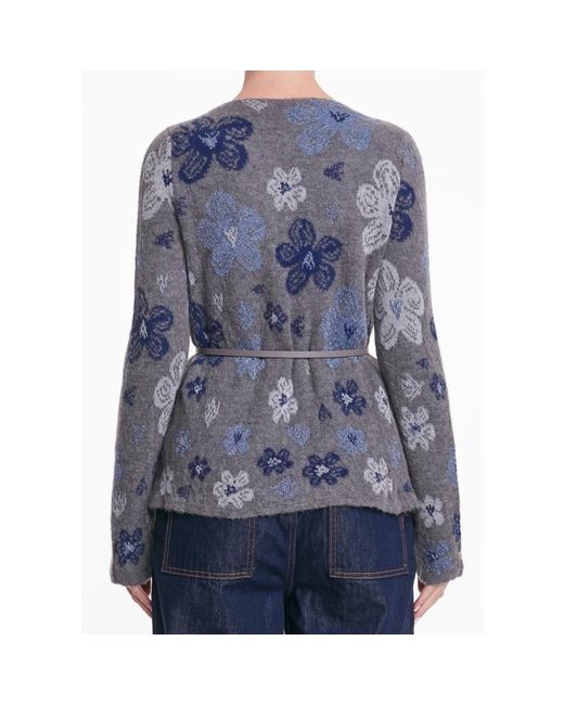 ALESSIA SANTI Blue Round-Neck Knitwear