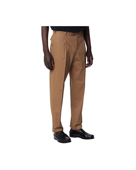 PT Torino Brown Suit Trousers for men