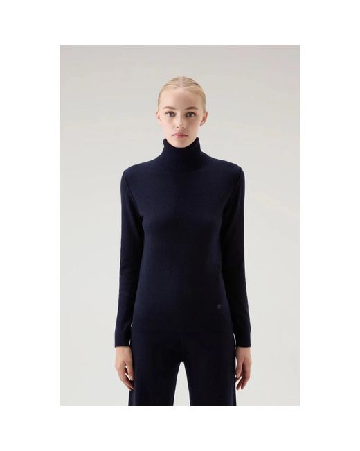 Woolrich Blue Turtlenecks