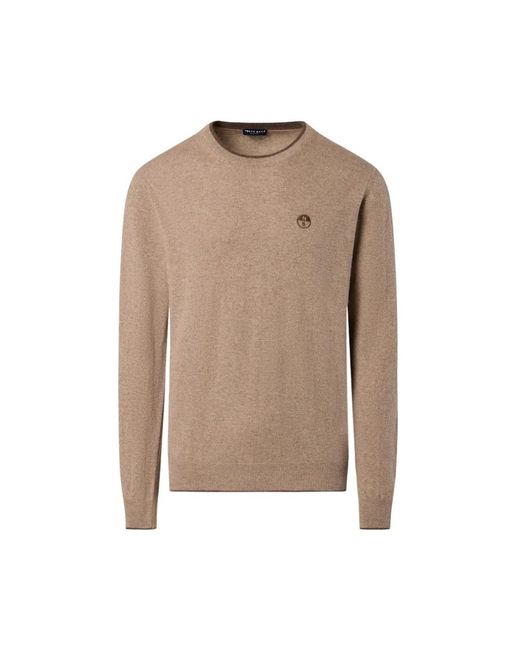 North Sails Brown Round-Neck Knitwear for men