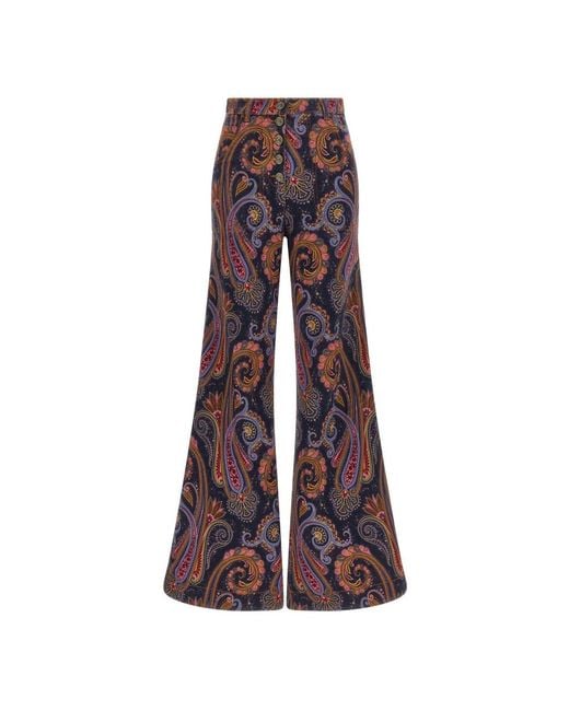 Etro Purple Wide Jeans