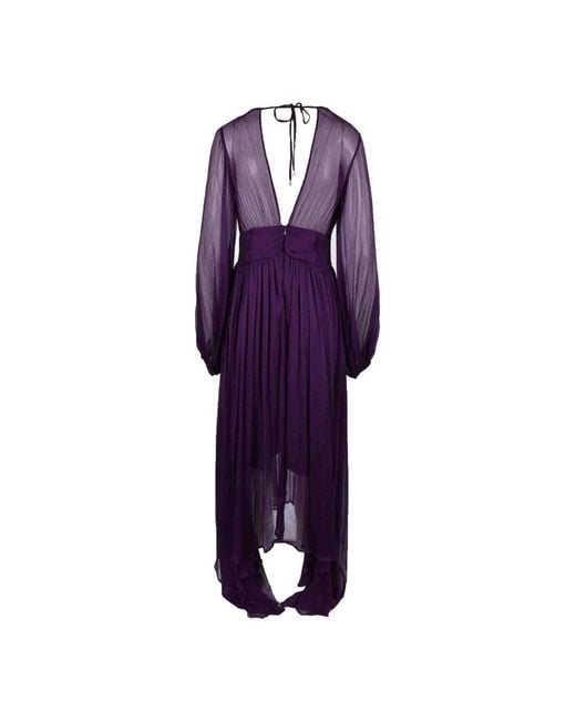 WEILI ZHENG Purple Midi Dresses