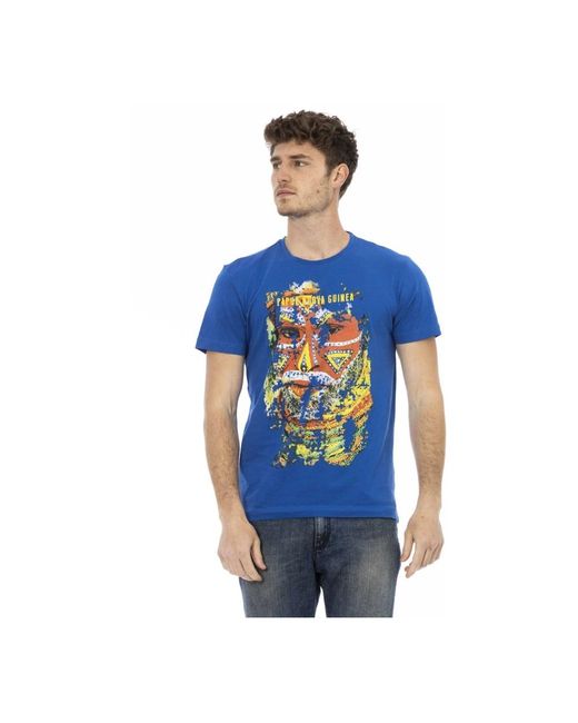 Trussardi Casual rundhals kurzarm t-shirt in Blue für Herren