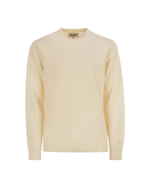 Mc2 Saint Barth Natural Round-Neck Knitwear for men
