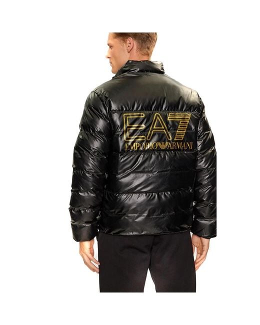 EA7 Black Winter Jackets for men