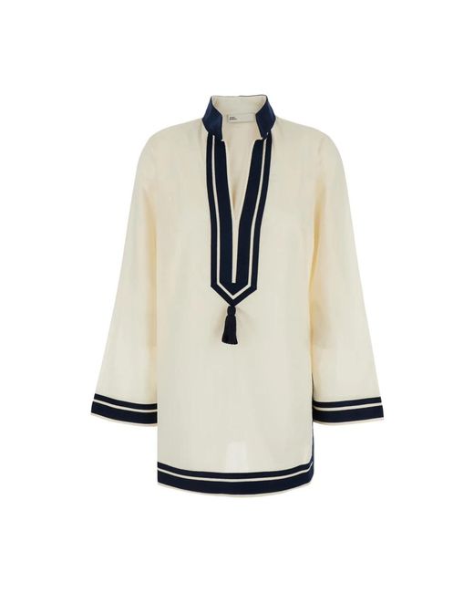 Tory Burch Short Dresses in het Natural