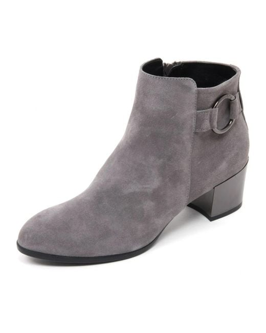 Hogan Gray Heeled Boots