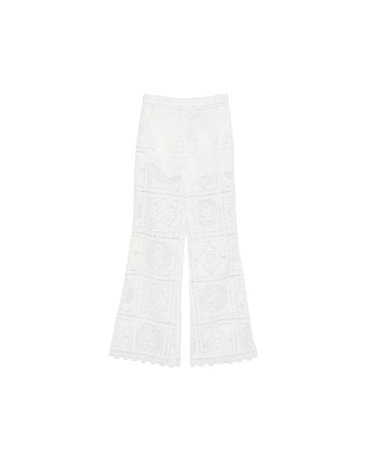 Zimmermann White Wide Trousers