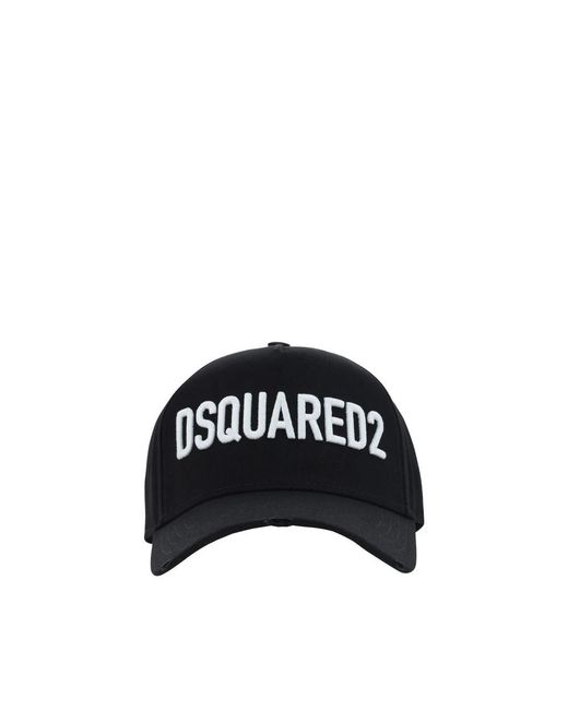 DSquared² Accessoires ,Zwart ,Katoen Baseballpet Met Logo Urban Stijl in het Black voor heren