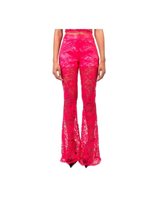 Doris S Red Wide Trousers