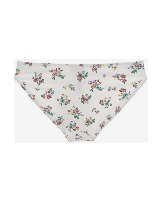 Tory Burch Badmode ,Veelkleurig ,Nylon Bikini Broekje Met Bloemenprint in het White